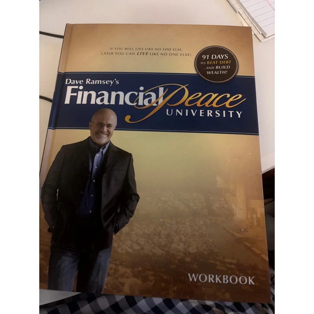 Dave Ramsey Financial Peace University Workbook Adult OS Tan Blue Debt Wealth